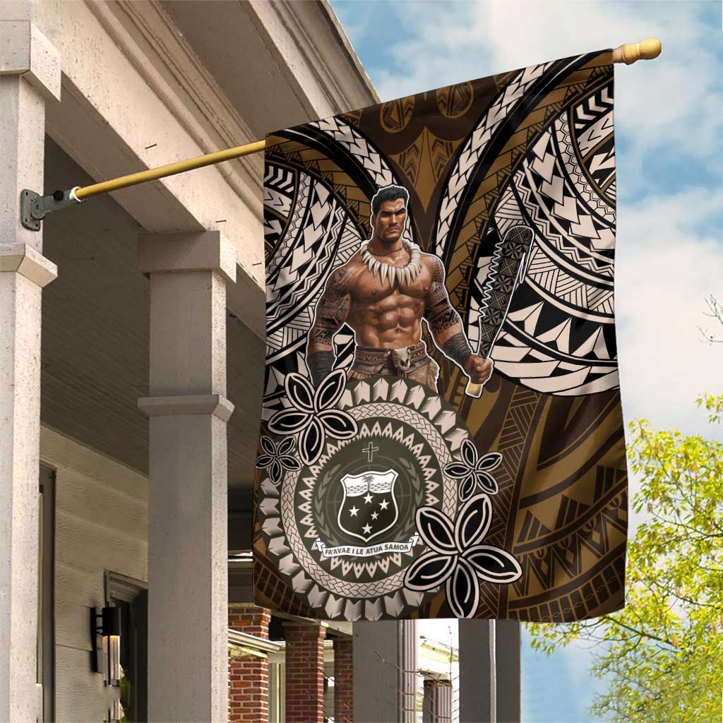 Samoa Warrior Garden Flag The Mighty Samoan Warrior Spirit