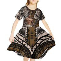 Samoa Warrior Kid Short Sleeve Dress The Mighty Samoan Warrior Spirit