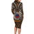 Samoa Warrior Long Sleeve Bodycon Dress The Mighty Samoan Warrior Spirit