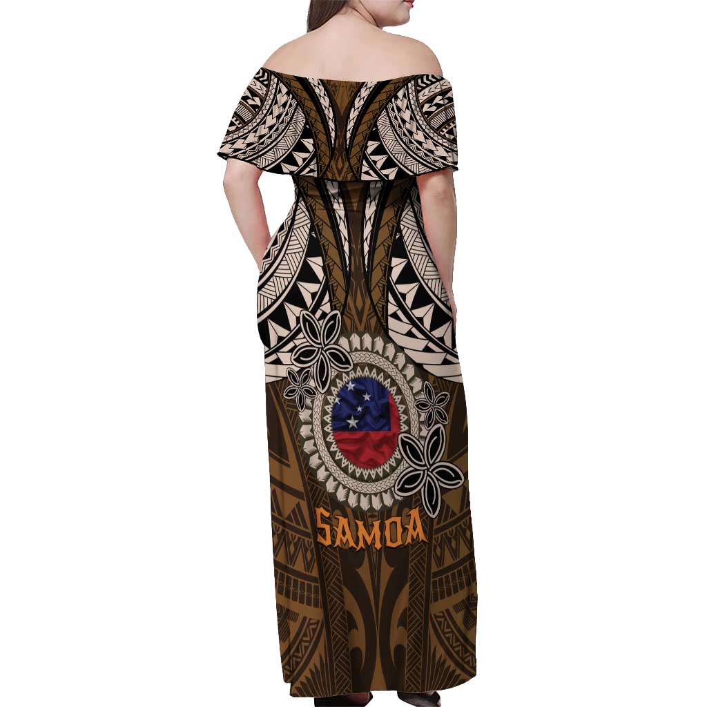 Samoa Warrior Off Shoulder Maxi Dress The Mighty Samoan Warrior Spirit