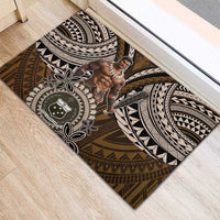 Samoa Warrior Rubber Doormat The Mighty Samoan Warrior Spirit
