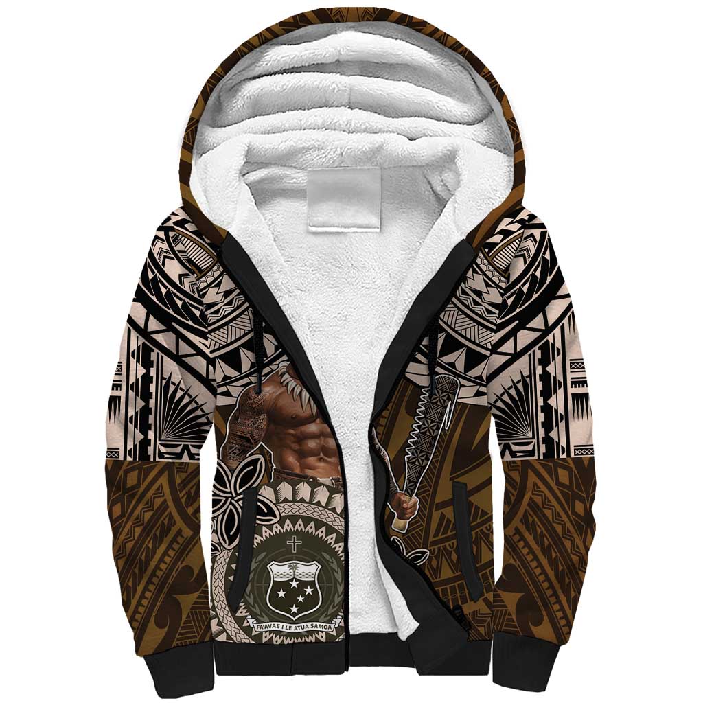 Samoa Warrior Sherpa Hoodie The Mighty Samoan Warrior Spirit