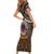 Samoa Warrior Short Sleeve Bodycon Dress The Mighty Samoan Warrior Spirit