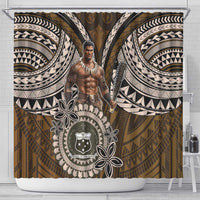 Samoa Warrior Shower Curtain The Mighty Samoan Warrior Spirit