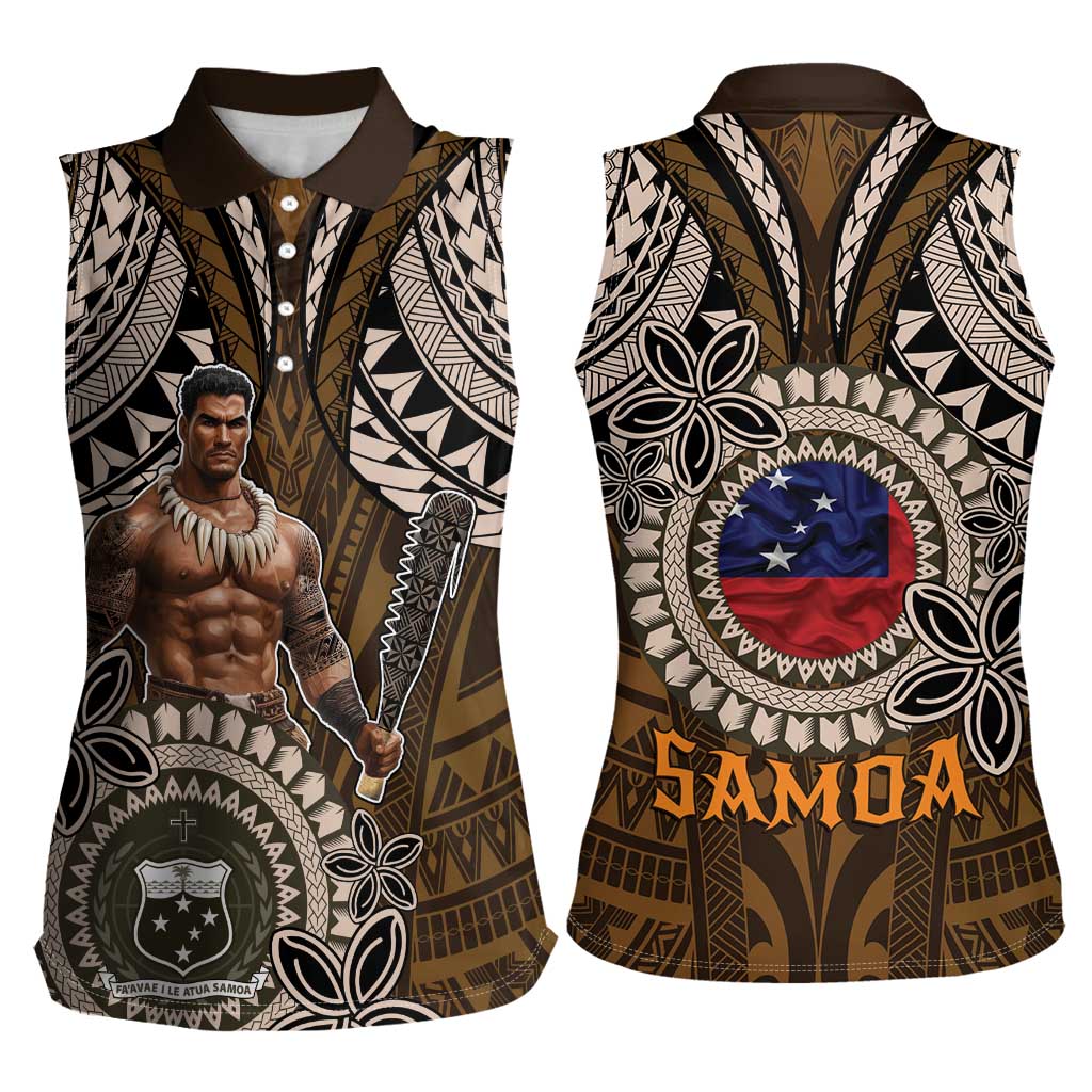 Samoa Warrior Women Sleeveless Polo Shirt The Mighty Samoan Warrior Spirit