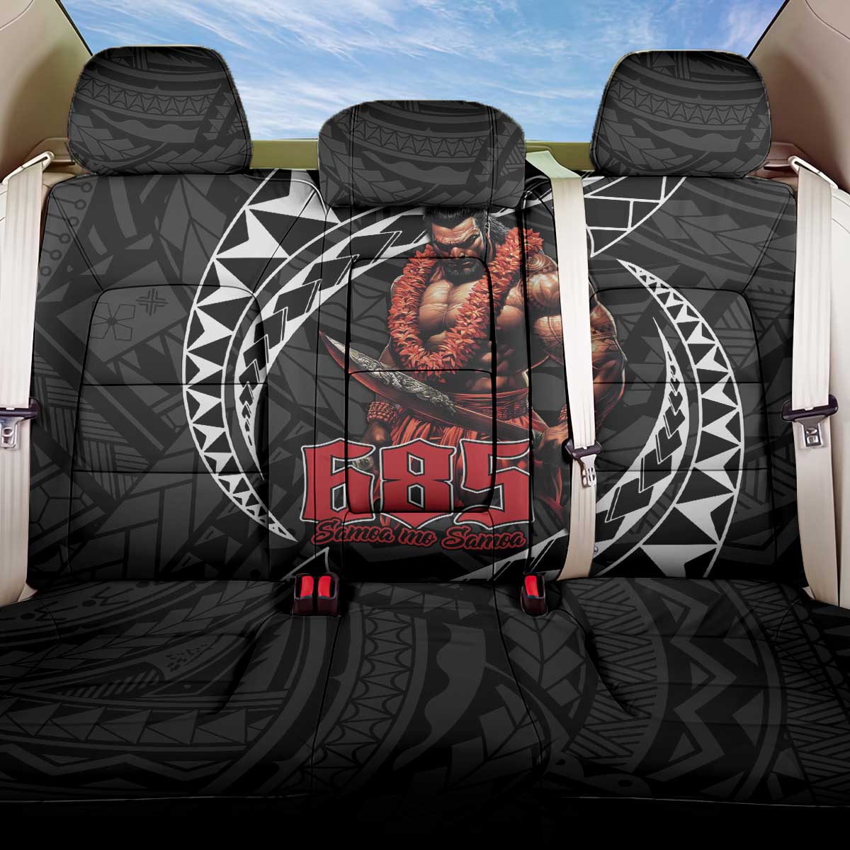 Samoan Pride Polynesian Tribal Warrior Back Car Seat Cover 685 Samoa Mo Samoa