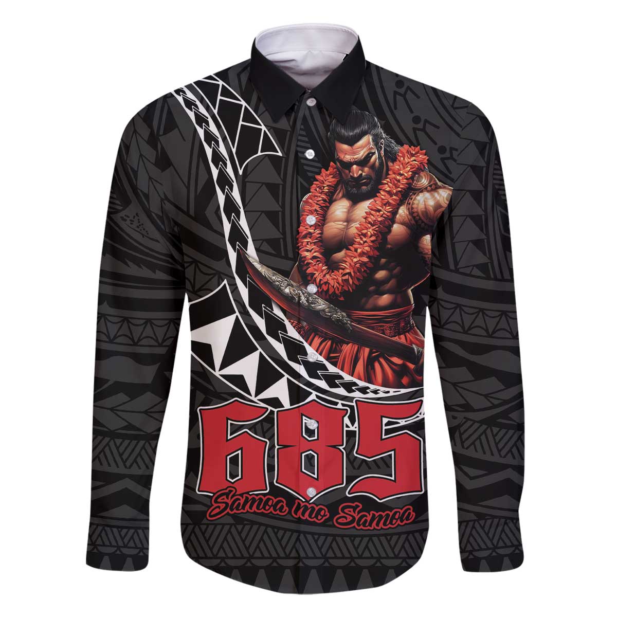 Samoan Pride Polynesian Tribal Warrior Family Matching Off The Shoulder Long Sleeve Dress and Hawaiian Shirt 685 Samoa Mo Samoa