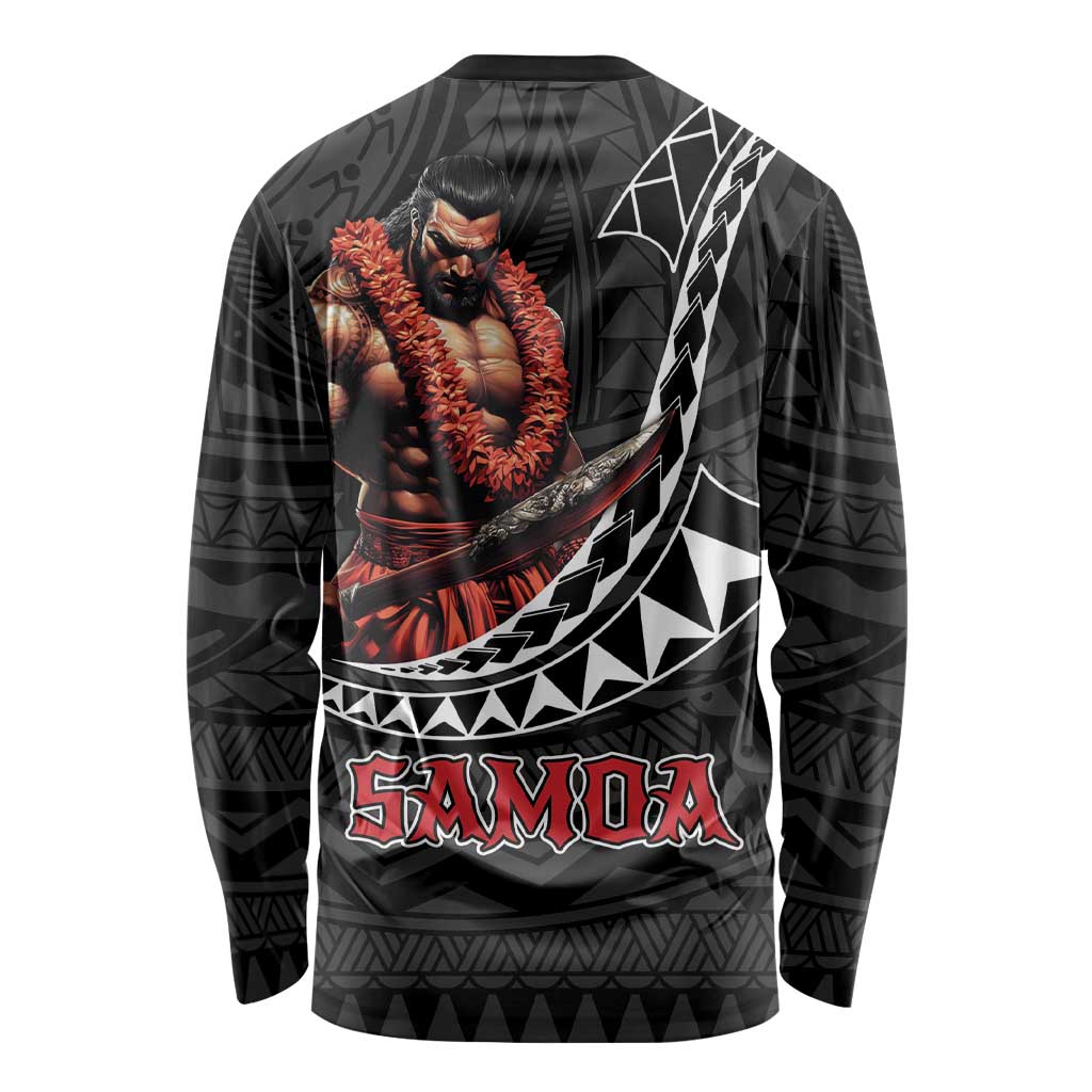 Samoan Pride Polynesian Tribal Warrior Long Sleeve Shirt 685 Samoa Mo Samoa