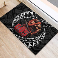 Samoan Pride Polynesian Tribal Warrior Rubber Doormat 685 Samoa Mo Samoa