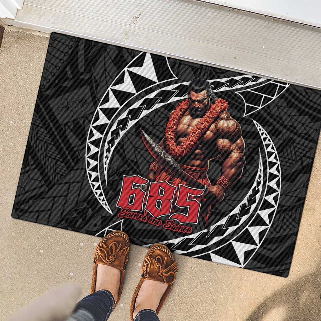 Samoan Pride Polynesian Tribal Warrior Rubber Doormat 685 Samoa Mo Samoa