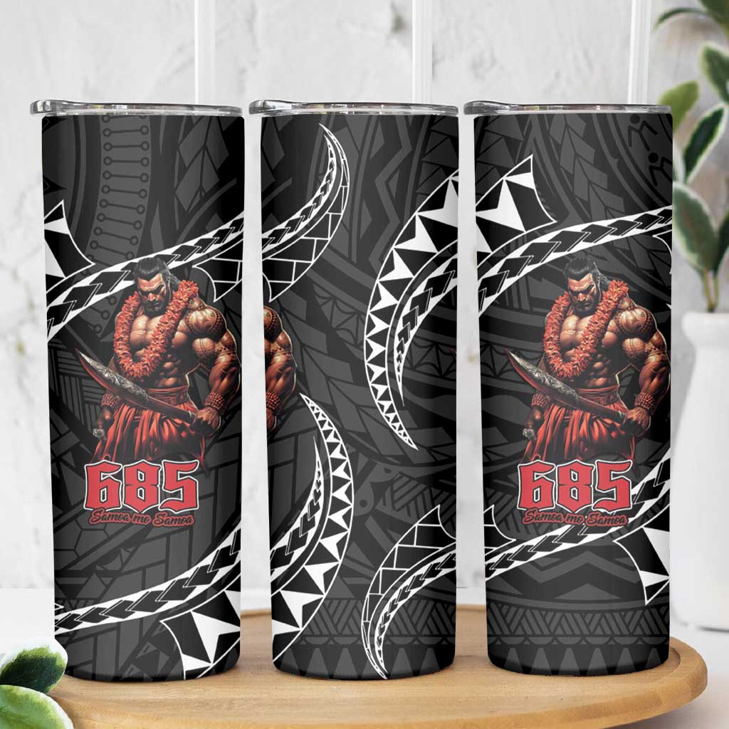 Samoan Pride Polynesian Tribal Warrior Skinny Tumbler 685 Samoa Mo Samoa