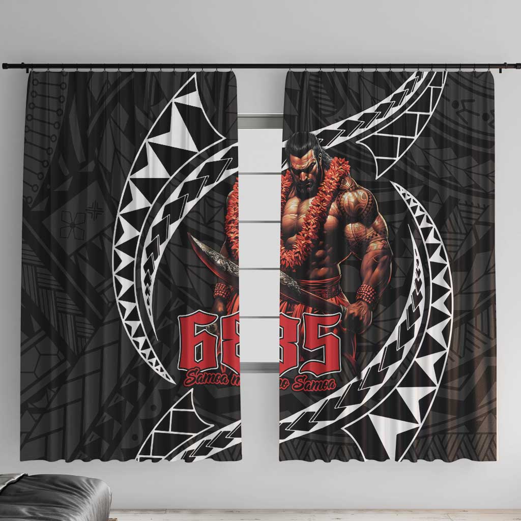 Samoan Pride Polynesian Tribal Warrior Window Curtain 685 Samoa Mo Samoa