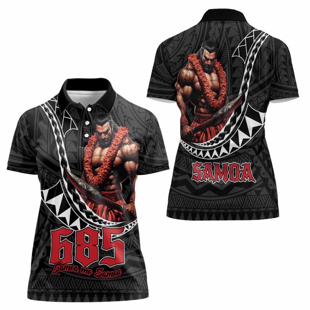 Samoan Pride Polynesian Tribal Warrior Women Polo Shirt 685 Samoa Mo Samoa