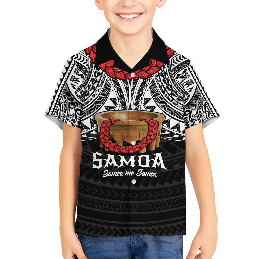 Samoan Tanoa Kava Bowl Ula Fala Family Matching Puletasi and Hawaiian Shirt Polynesian Tribal Vibe