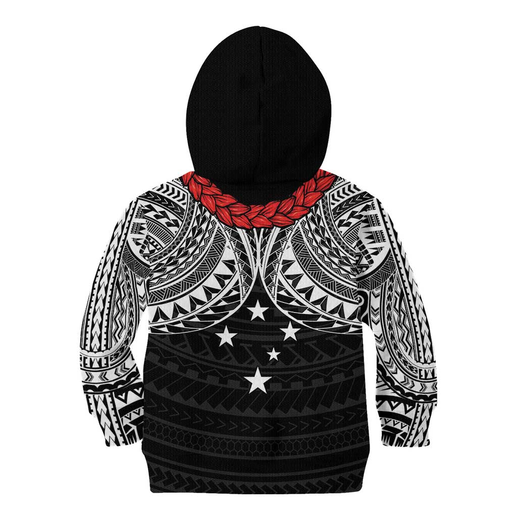Samoan Tanoa Kava Bowl Ula Fala Kid Hoodie Polynesian Tribal Vibe