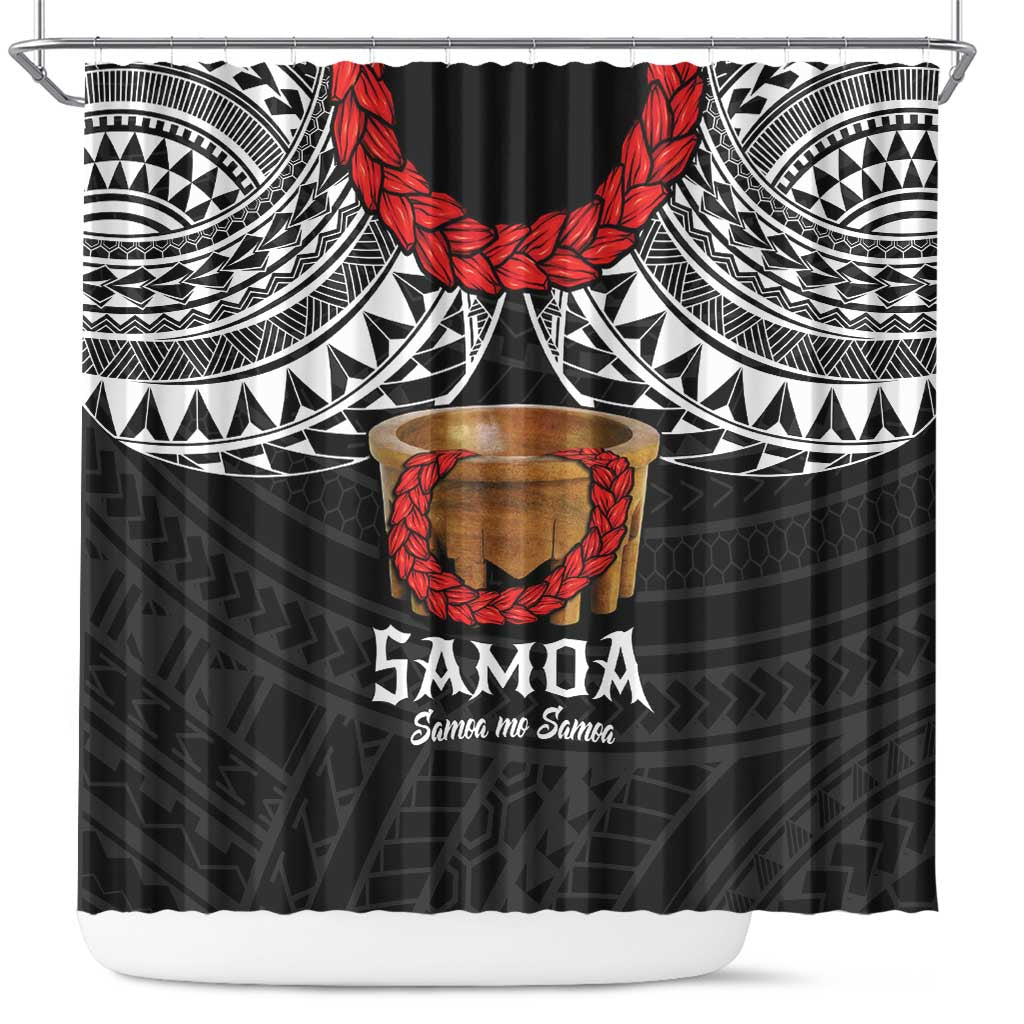 Samoan Tanoa Kava Bowl Ula Fala Shower Curtain Polynesian Tribal Vibe