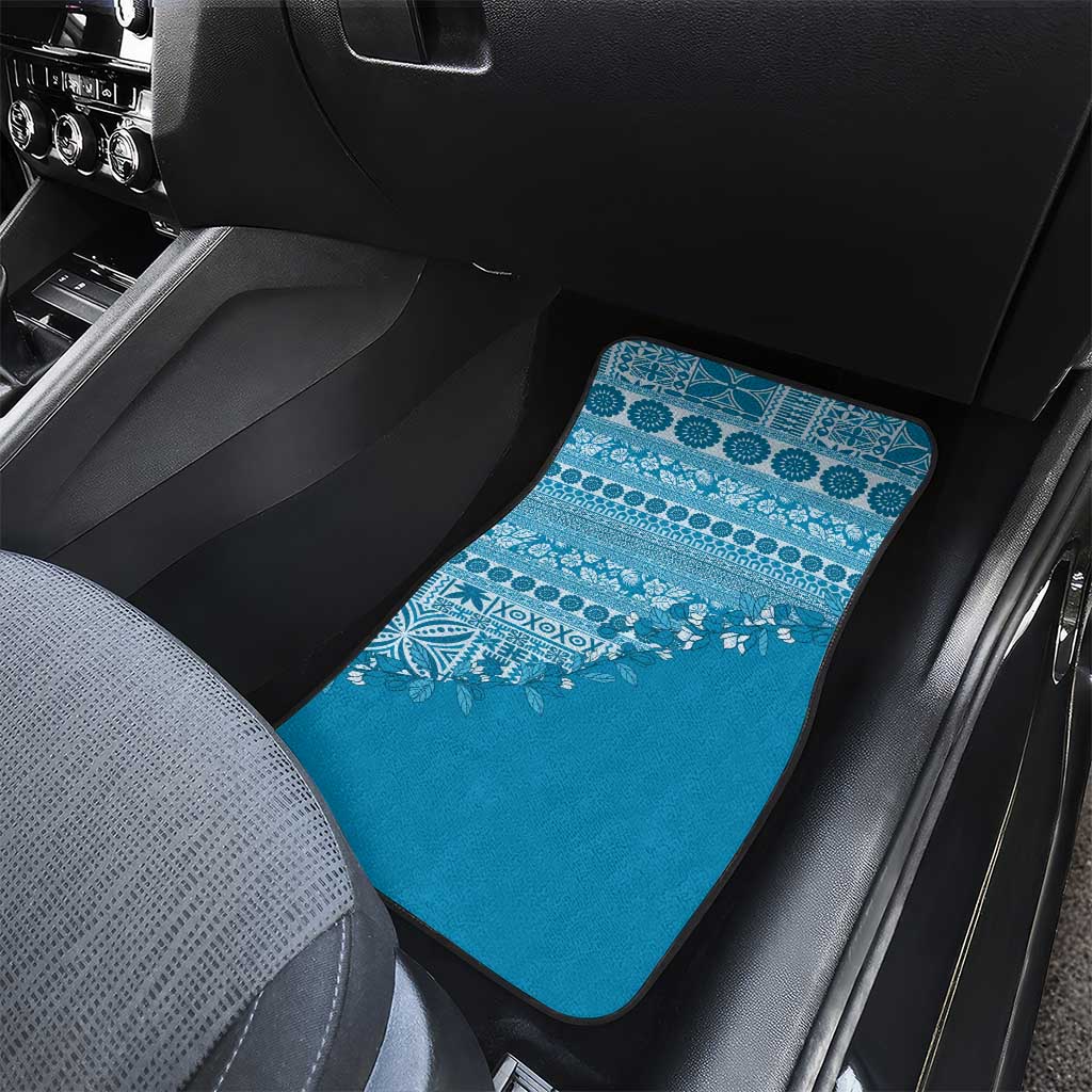 Fiji Marau na Kerisimasi Car Mats Aqua Tagimoucia Tapa Masi Tribal LT9 - Polynesian Pride