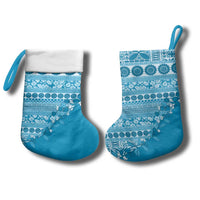 Fiji Marau na Kerisimasi Christmas Stocking Aqua Tagimoucia Tapa Masi Tribal - Polynesian Pride