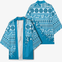 Fiji Marau na Kerisimasi Kimono Aqua Tagimoucia Tapa Masi Tribal - Polynesian Pride