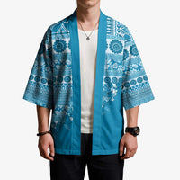 Fiji Marau na Kerisimasi Kimono Aqua Tagimoucia Tapa Masi Tribal - Polynesian Pride