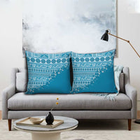 Fiji Marau na Kerisimasi Pillow Cover Aqua Tagimoucia Tapa Masi Tribal - Polynesian Pride