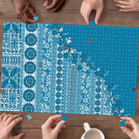 Fiji Marau na Kerisimasi Puzzle Aqua Tagimoucia Tapa Masi Tribal LT9 - Polynesian Pride