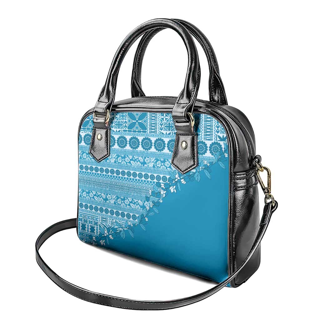 Fiji Marau na Kerisimasi Shoulder Handbag Aqua Tagimoucia Tapa Masi Tribal - Polynesian Pride