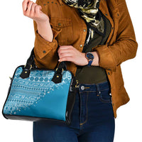 Fiji Marau na Kerisimasi Shoulder Handbag Aqua Tagimoucia Tapa Masi Tribal - Polynesian Pride
