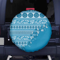 Fiji Marau na Kerisimasi Spare Tire Cover Aqua Tagimoucia Tapa Masi Tribal - Polynesian Pride