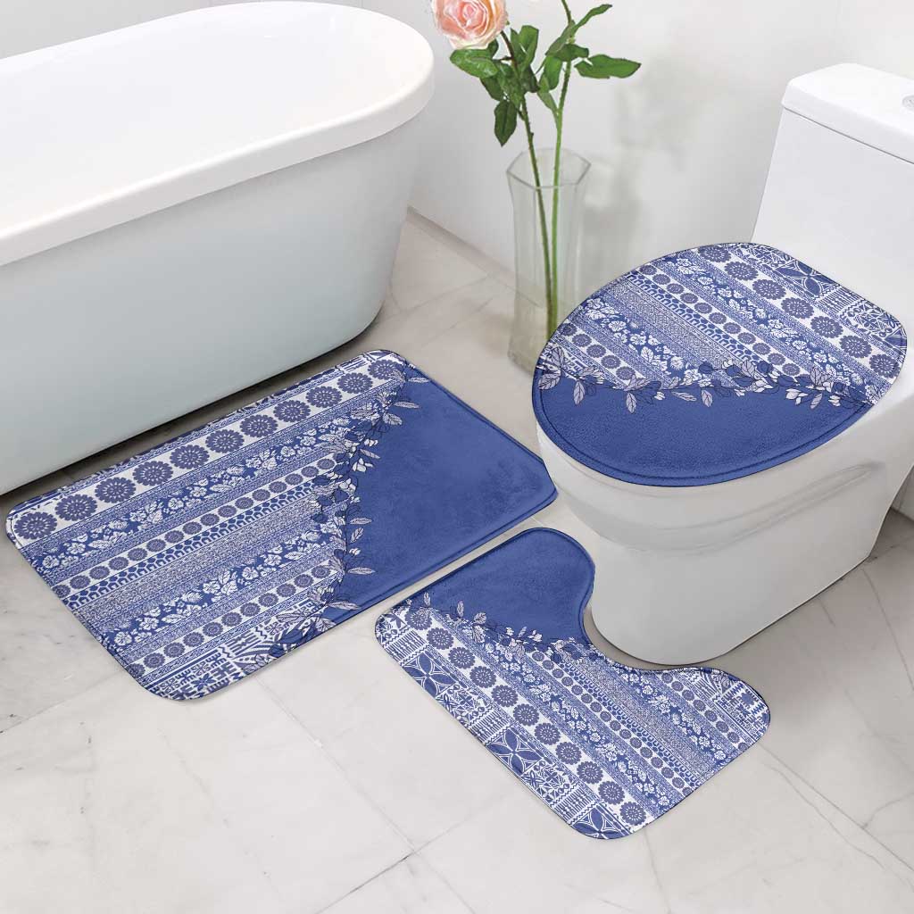Fiji Marau na Kerisimasi Bathroom Set Blue Tagimoucia Tapa Masi Tribal - Polynesian Pride