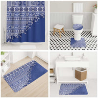 Fiji Marau na Kerisimasi Bathroom Set Blue Tagimoucia Tapa Masi Tribal - Polynesian Pride