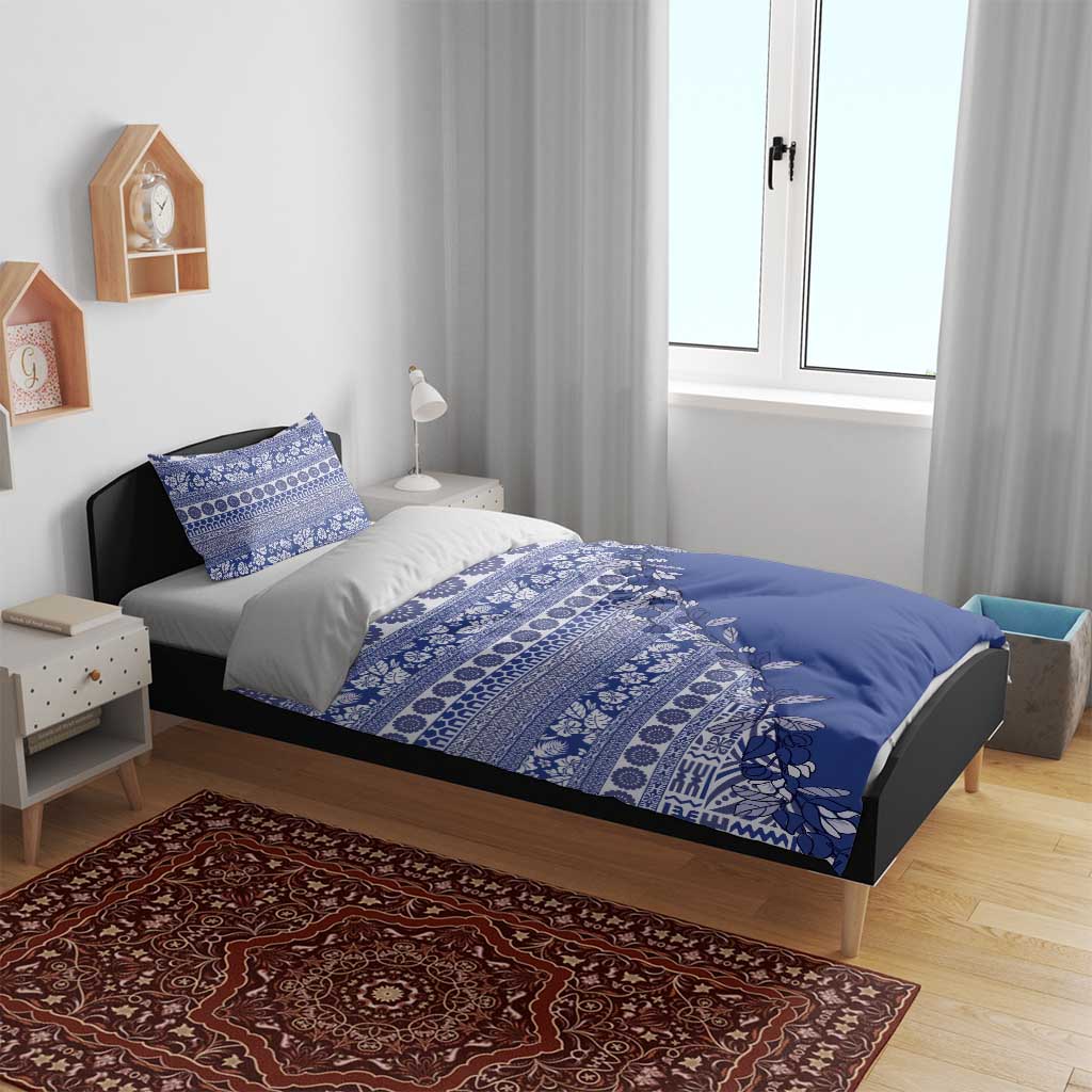 Fiji Marau na Kerisimasi Bedding Set Blue Tagimoucia Tapa Masi Tribal - Polynesian Pride