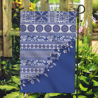 Fiji Marau na Kerisimasi Garden Flag Blue Tagimoucia Tapa Masi Tribal - Polynesian Pride