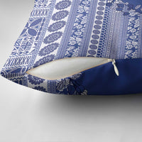 Fiji Marau na Kerisimasi Pillow Cover Blue Tagimoucia Tapa Masi Tribal - Polynesian Pride
