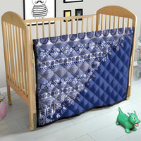 Fiji Marau na Kerisimasi Quilt Blue Tagimoucia Tapa Masi Tribal - Polynesian Pride