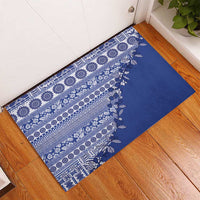Fiji Marau na Kerisimasi Rubber Doormat Blue Tagimoucia Tapa Masi Tribal LT9 - Polynesian Pride