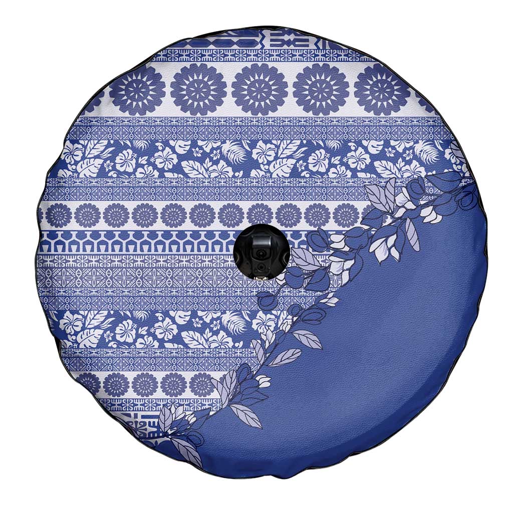 Fiji Marau na Kerisimasi Spare Tire Cover Blue Tagimoucia Tapa Masi Tribal - Polynesian Pride