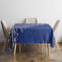Fiji Marau na Kerisimasi Tablecloth Blue Tagimoucia Tapa Masi Tribal LT9 - Polynesian Pride