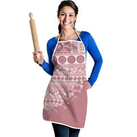 Fiji Marau na Kerisimasi Apron Dusty Rose Tagimoucia Tapa Masi Tribal - Polynesian Pride