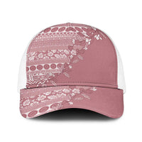Fiji Marau na Kerisimasi Baseball Net Cap Dusty Rose Tagimoucia Tapa Masi Tribal - Polynesian Pride