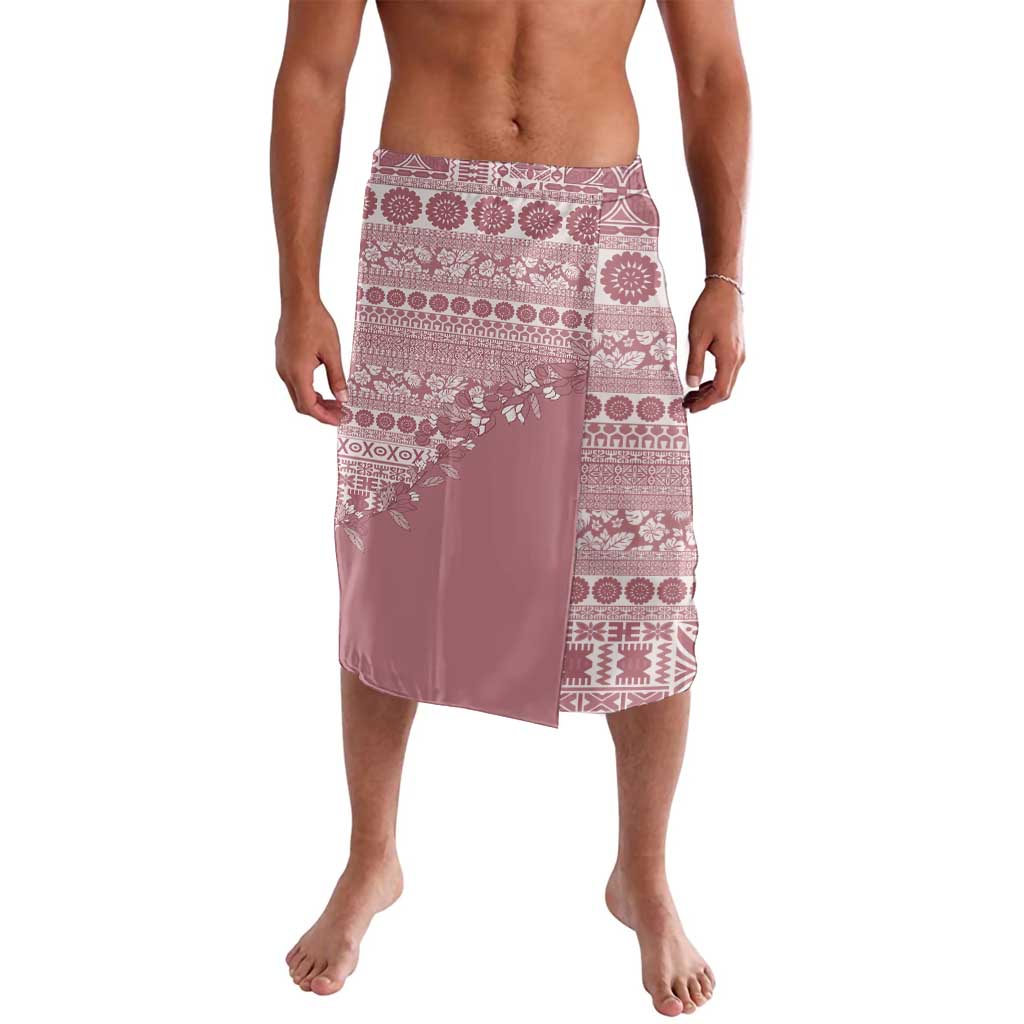 Fiji Marau na Kerisimasi Lavalava Dusty Rose Tagimoucia Tapa Masi Tribal - Polynesian Pride