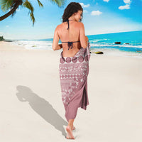 Fiji Marau na Kerisimasi Sarong Dusty Rose Tagimoucia Tapa Masi Tribal - Polynesian Pride