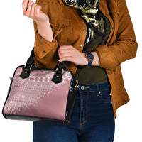 Fiji Marau na Kerisimasi Shoulder Handbag Dusty Rose Tagimoucia Tapa Masi Tribal LT9 - Polynesian Pride