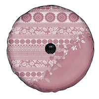 Fiji Marau na Kerisimasi Spare Tire Cover Dusty Rose Tagimoucia Tapa Masi Tribal - Polynesian Pride