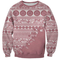 Fiji Marau na Kerisimasi Sweatshirt Dusty Rose Tagimoucia Tapa Masi Tribal LT9 Unisex Pink - Polynesian Pride