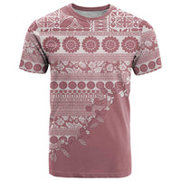 Fiji Marau na Kerisimasi T Shirt Dusty Rose Tagimoucia Tapa Masi Tribal - Polynesian Pride
