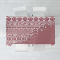 Fiji Marau na Kerisimasi Tablecloth Dusty Rose Tagimoucia Tapa Masi Tribal LT9 Pink - Polynesian Pride