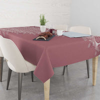 Fiji Marau na Kerisimasi Tablecloth Dusty Rose Tagimoucia Tapa Masi Tribal LT9 - Polynesian Pride