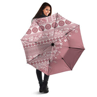 Fiji Marau na Kerisimasi Umbrella Dusty Rose Tagimoucia Tapa Masi Tribal - Polynesian Pride
