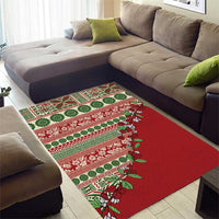 Fiji Marau na Kerisimasi Area Rug Red Tagimoucia Tapa Masi Tribal - Polynesian Pride